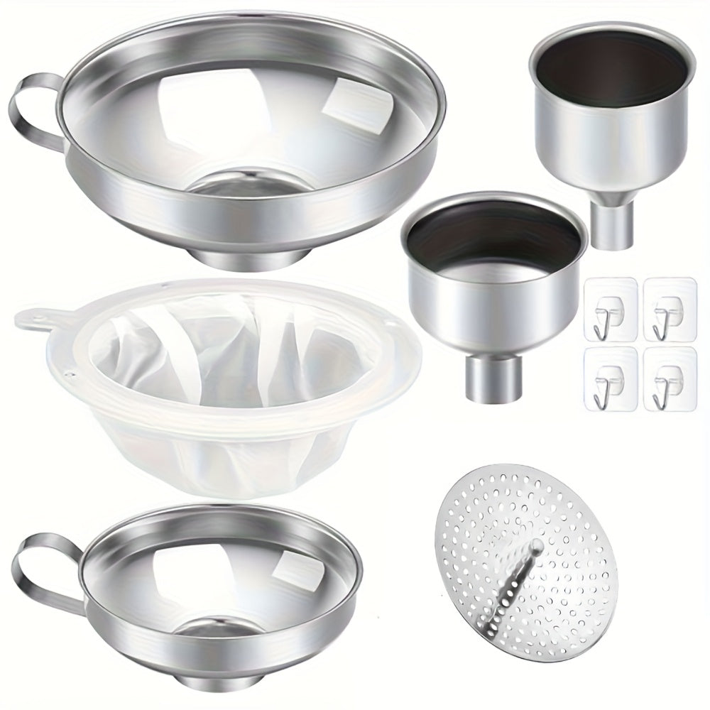 Stainless Steel Canning Funnel Set Wide Mouth Funnels