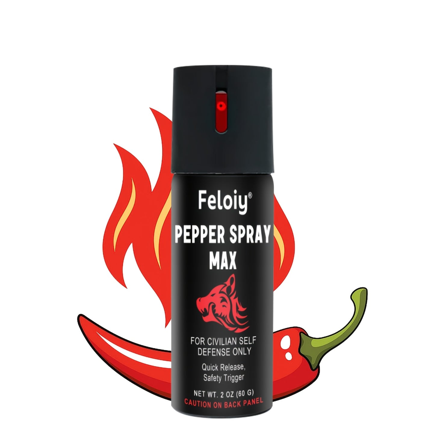 3.72oz Pepper Spray Water Column Sprayer Flip Cap Safety