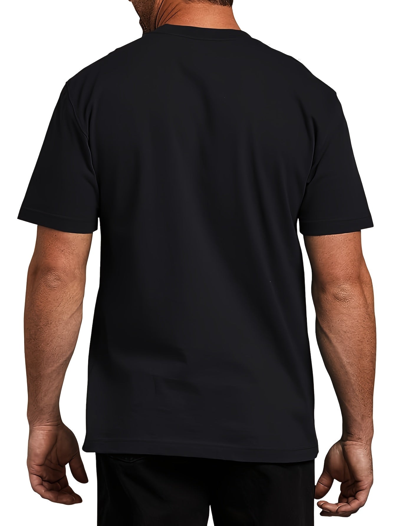 Mens Religious Graphic Tee Back Print Cross Bible Verse