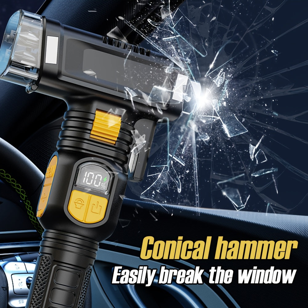 Portable Car Safety Hammer With Led Flashlight Usb