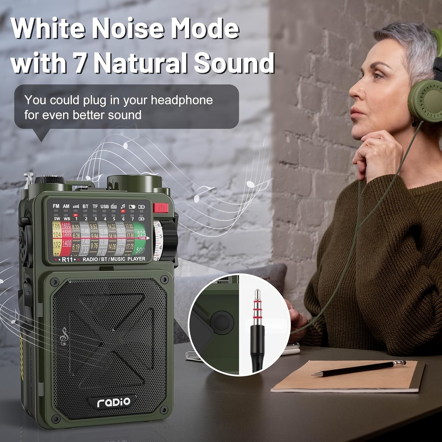 Digital Shortwave Radio Winter Storm Survival Gear NOAA Weather Alert 4000mAh