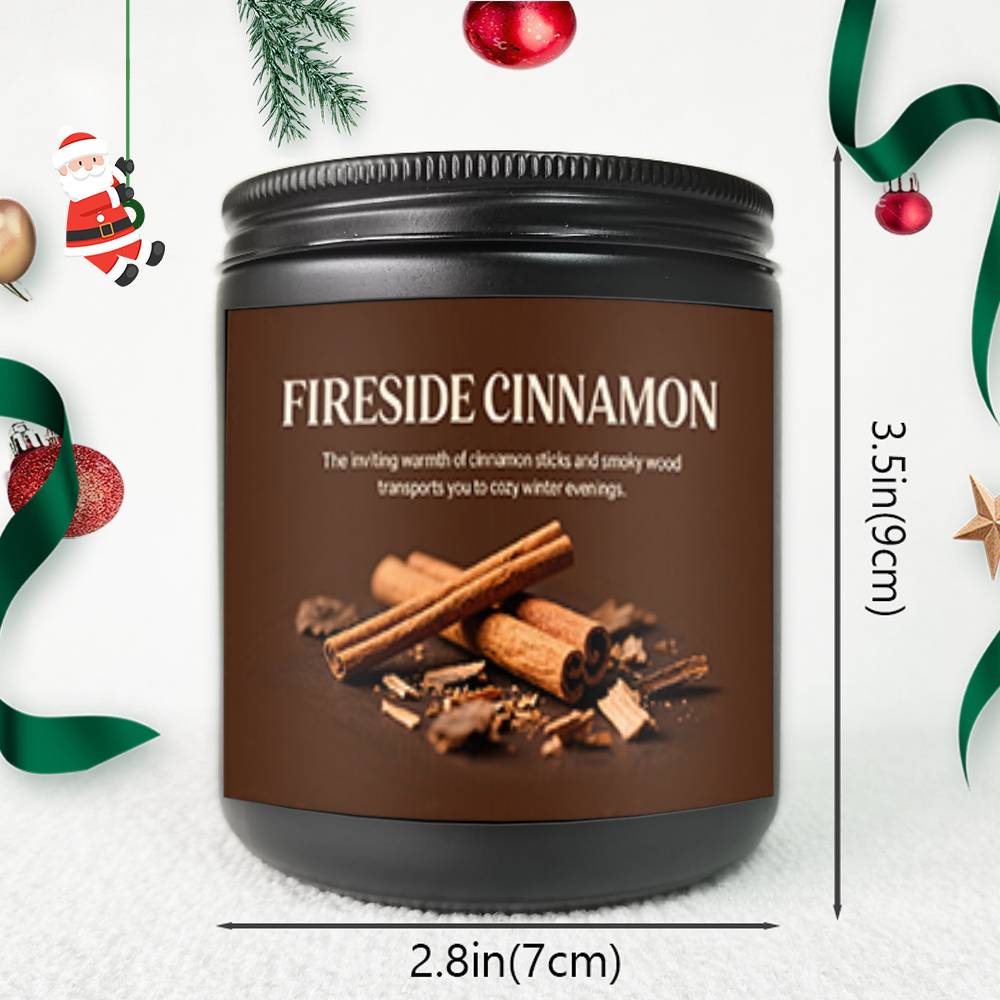 Lavender Scented Fireside Cinnamon Candle Glass Jar