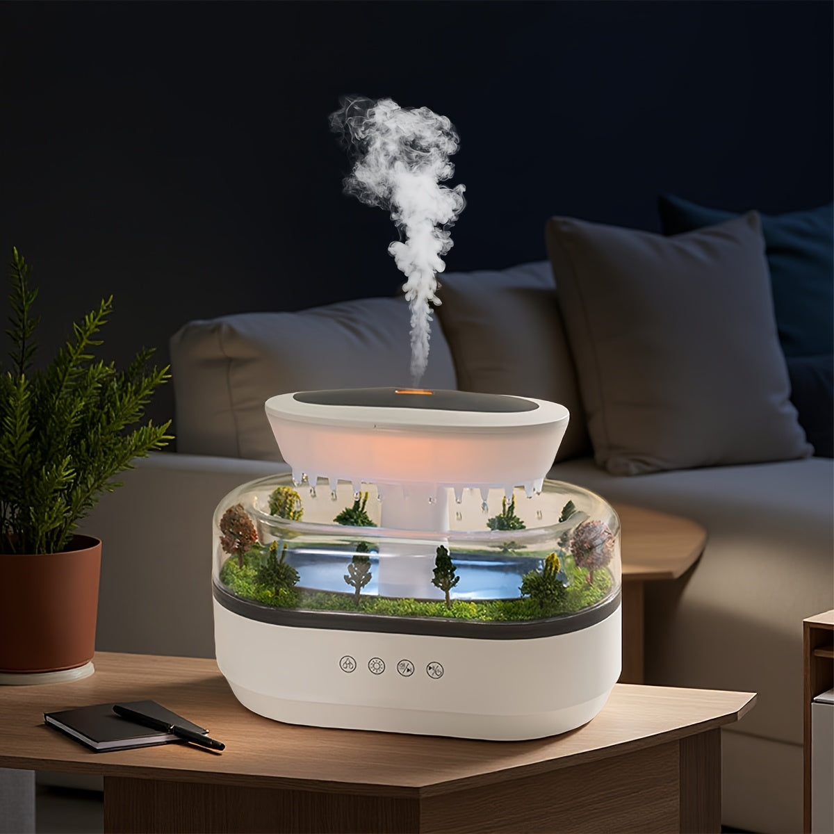 Miniature Landscape Humidifier Aroma White Noise Diffuser