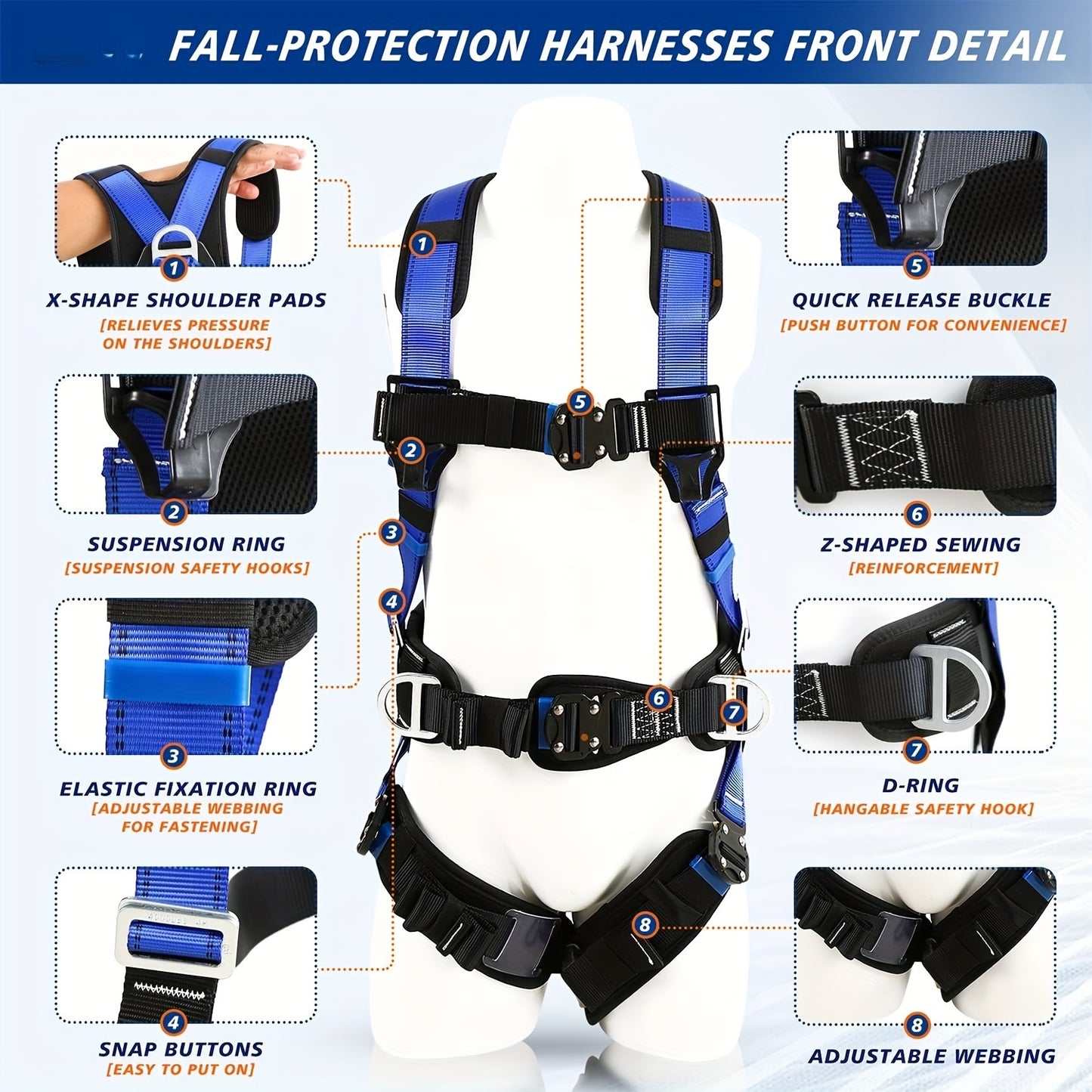 Safety Harness Fall Protection Quick Plug Z359 Standard