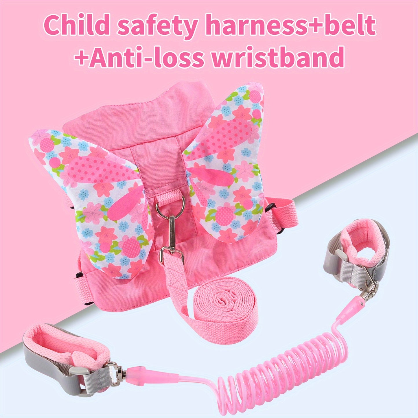 Child Safety Backpack Wristband Key Lock Adjustable Straps