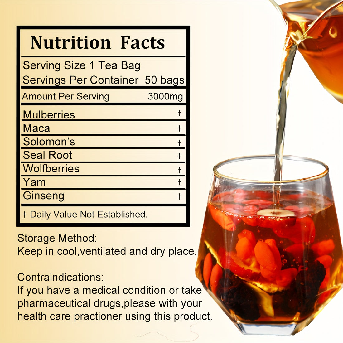 Ginseng Six Treasures Tea 10g 30 Packs Mulberry Wolfberry