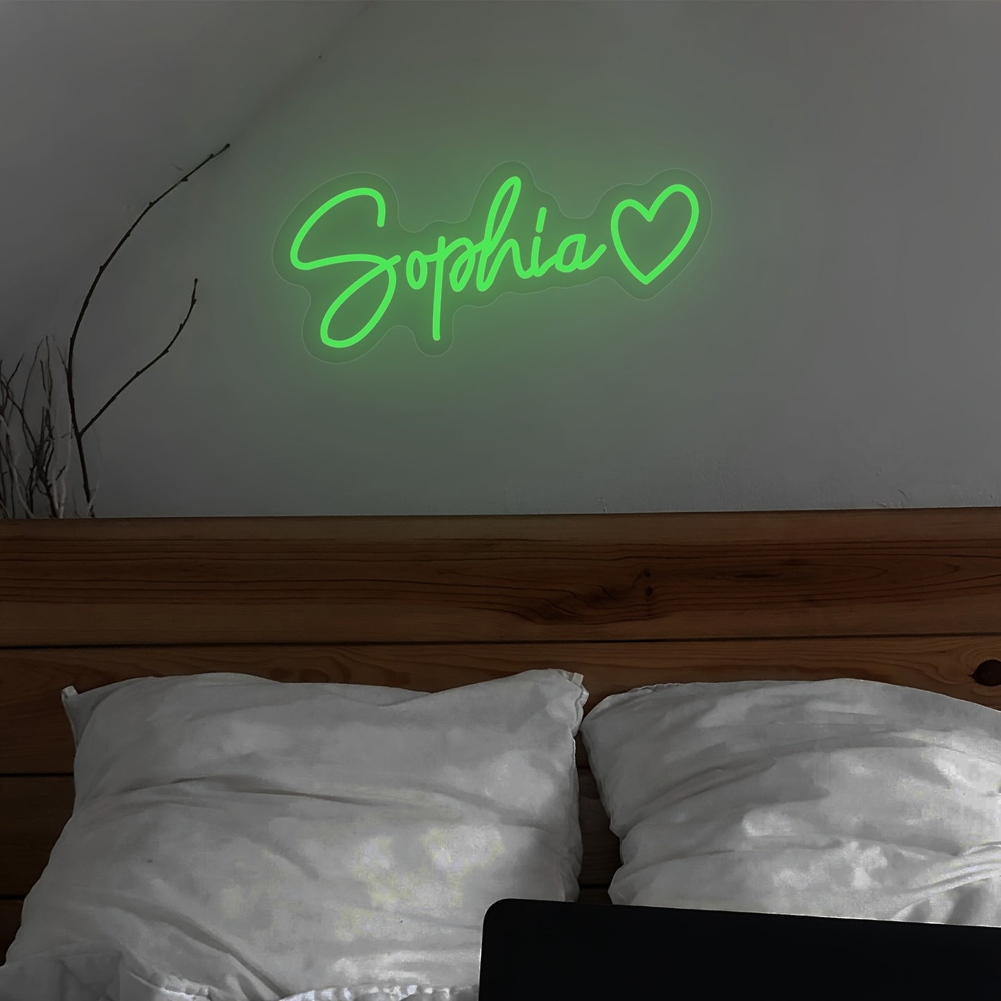Custom Heart Shaped LED Neon Light USB Wall Mount Decor