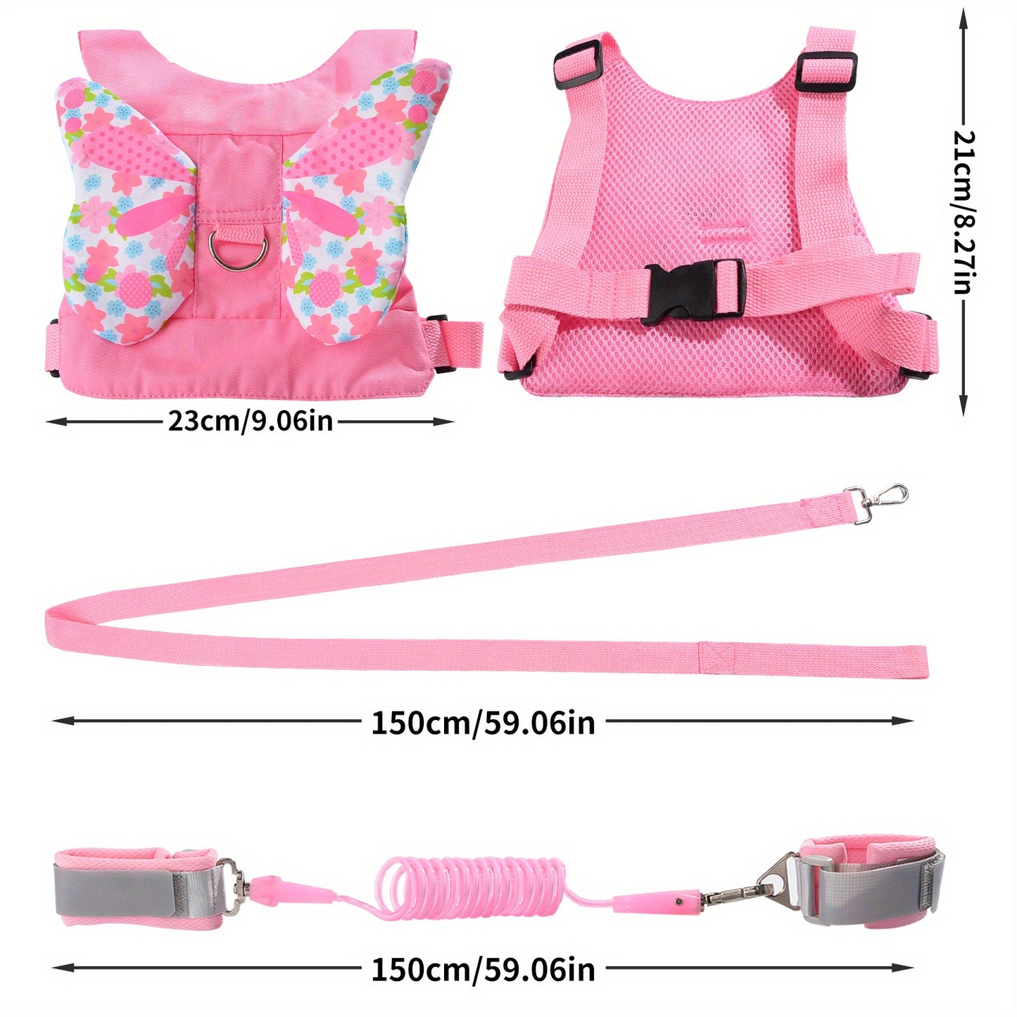 Child Safety Backpack Wristband Key Lock Adjustable Straps
