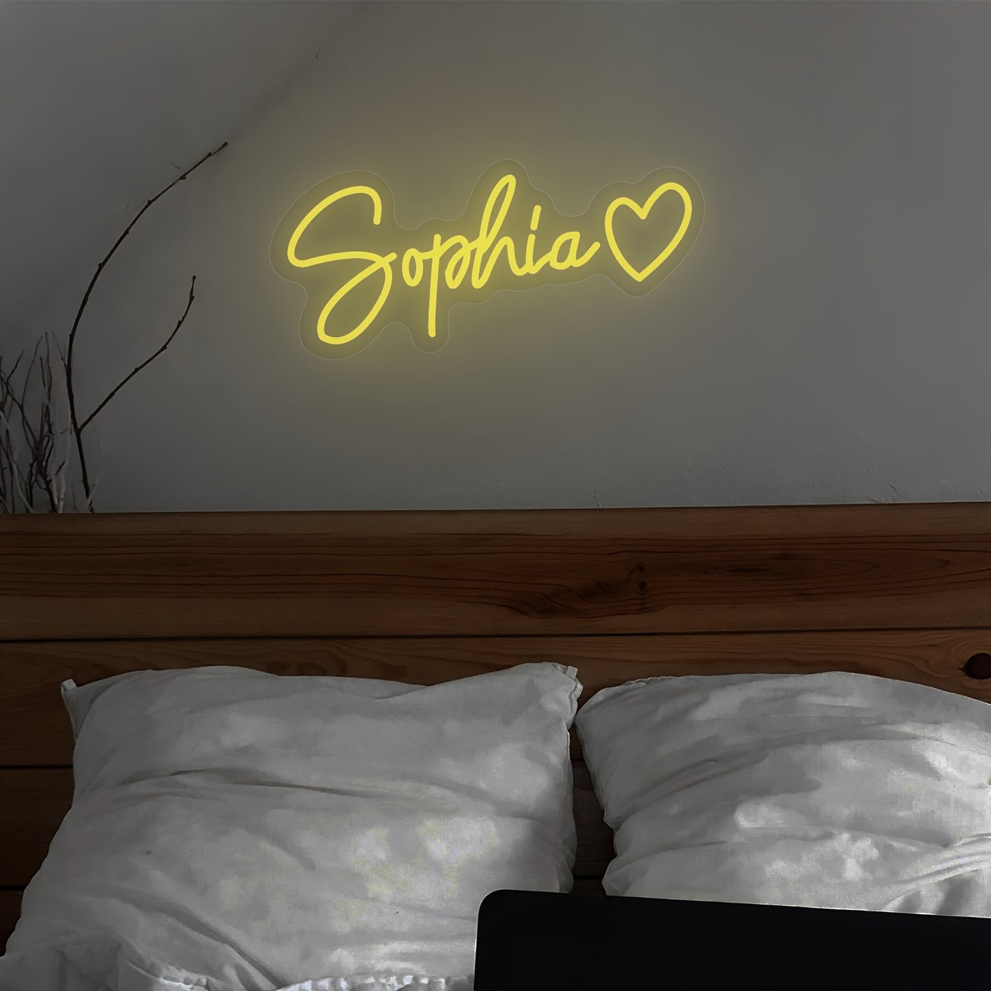 Custom Heart Shaped LED Neon Light USB Wall Mount Decor