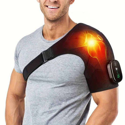 USB-Powered Electric Shoulder Warmer With Adjustable Strap -shoulder Brace Support - 3 Adjustable Heating Pad-Keeps, Leg, Ideal Relaxation Gift For Home, Office, And Arm Warm, Spa Use-The Winter Essential For Cold-Weather Com