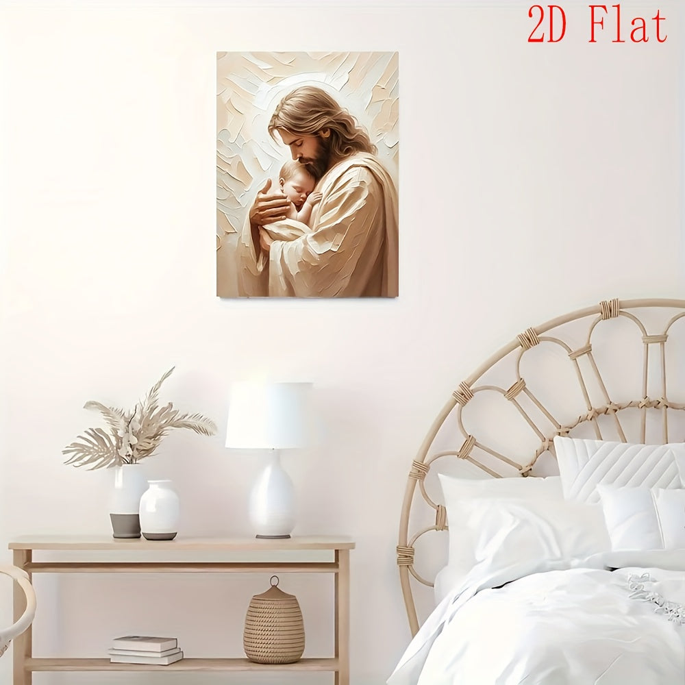 Serene Embrace Christian Canvas Wall Art Jesus With Youth