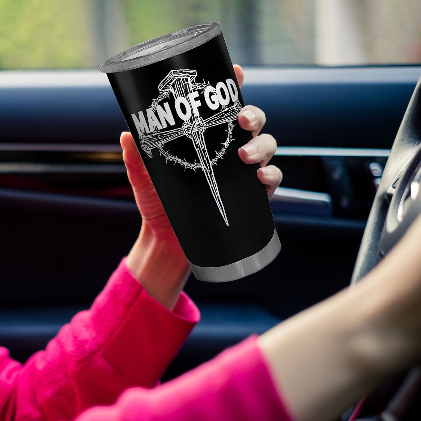 Christian Tumbler For Men 20oz With Straw Graduation Gift