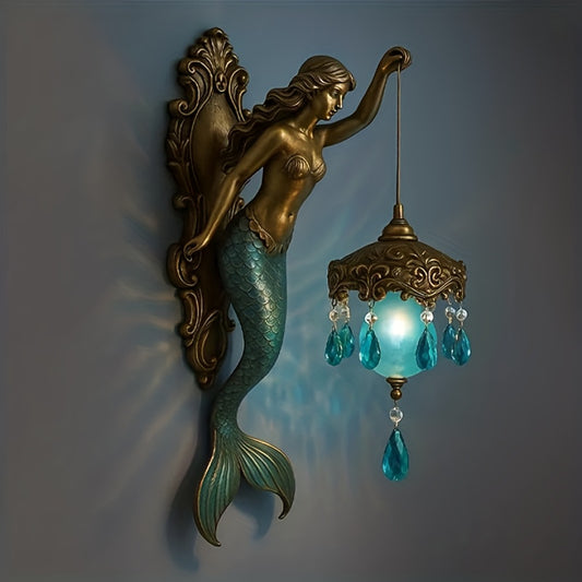 Mermaid Wall Lamp Vintage Base Design Night Light Hotel