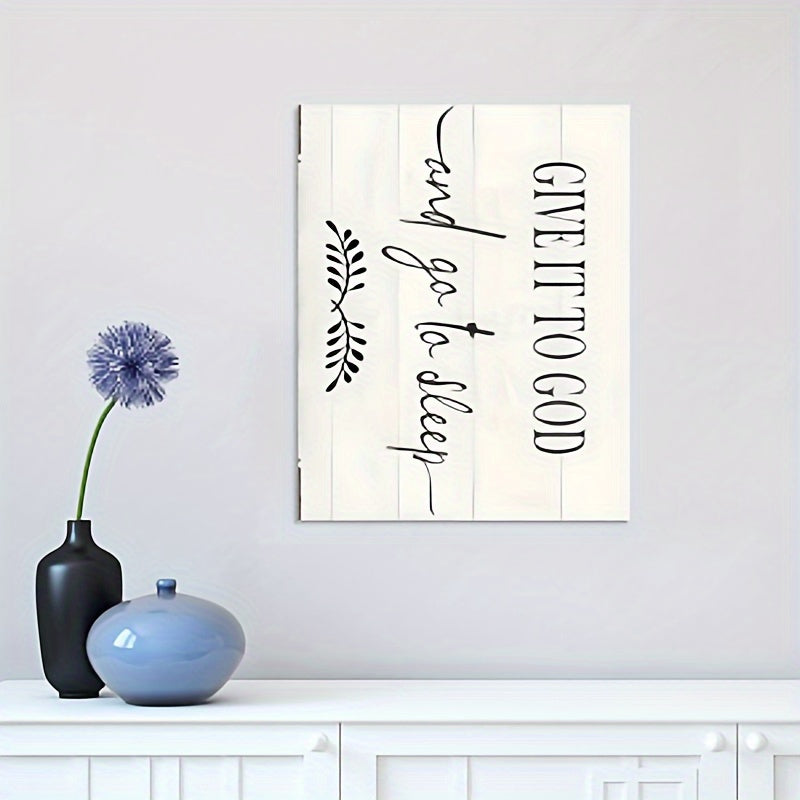 Give It To God And Go To Sleep Framed Canvas Wall Art