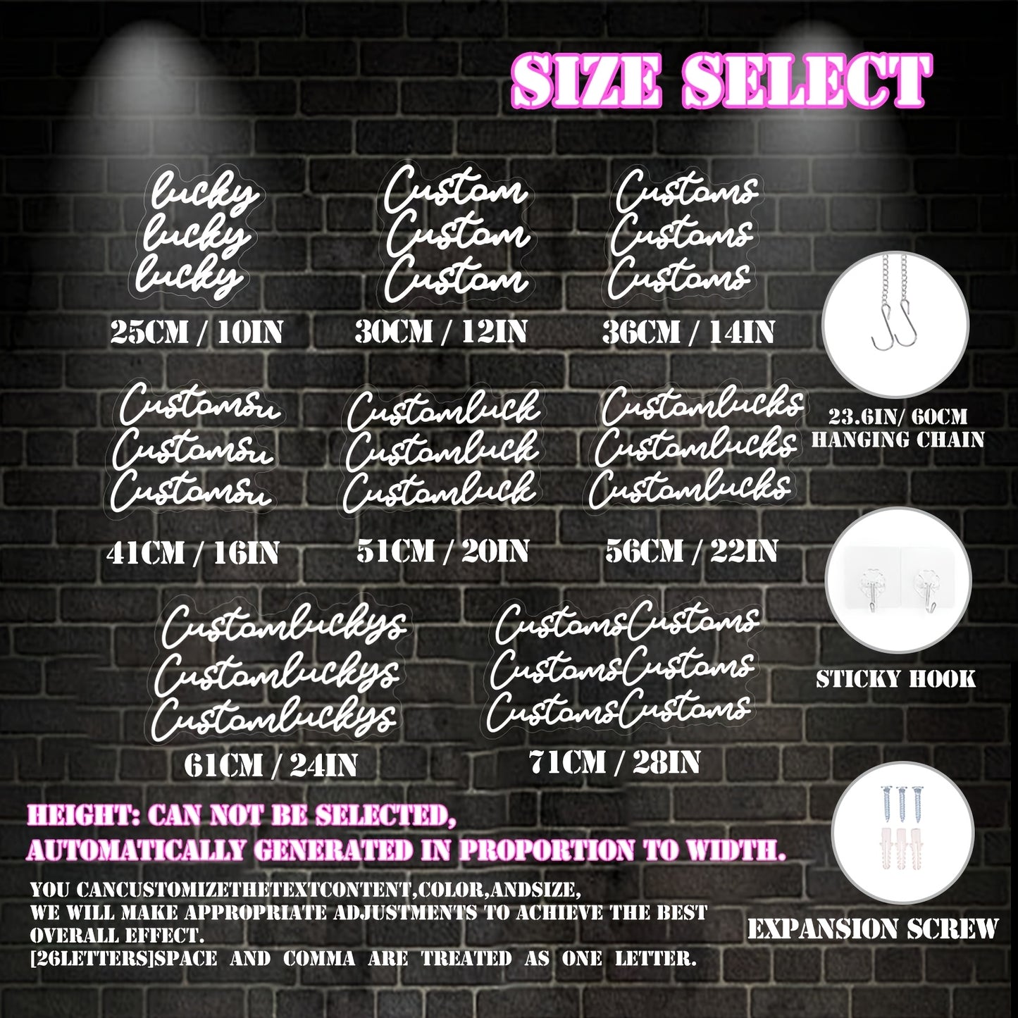 Custom Three Row Led Neon Lights With Names For Home Decor