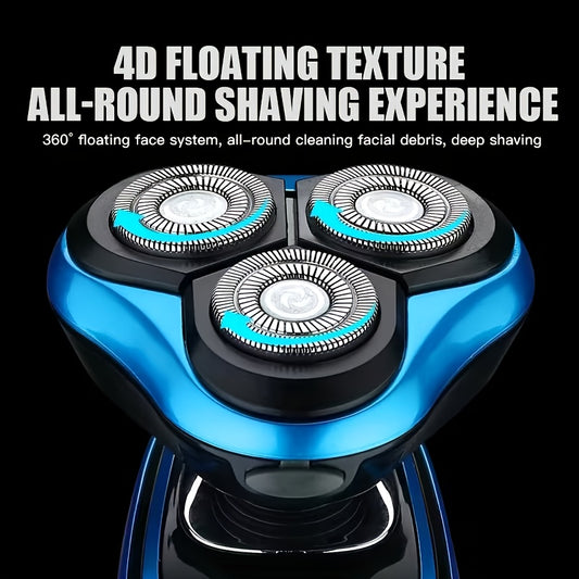 Rechargeable 3 In 1 Electric Trimming Kit With LED Display Beard Nose Sideburn