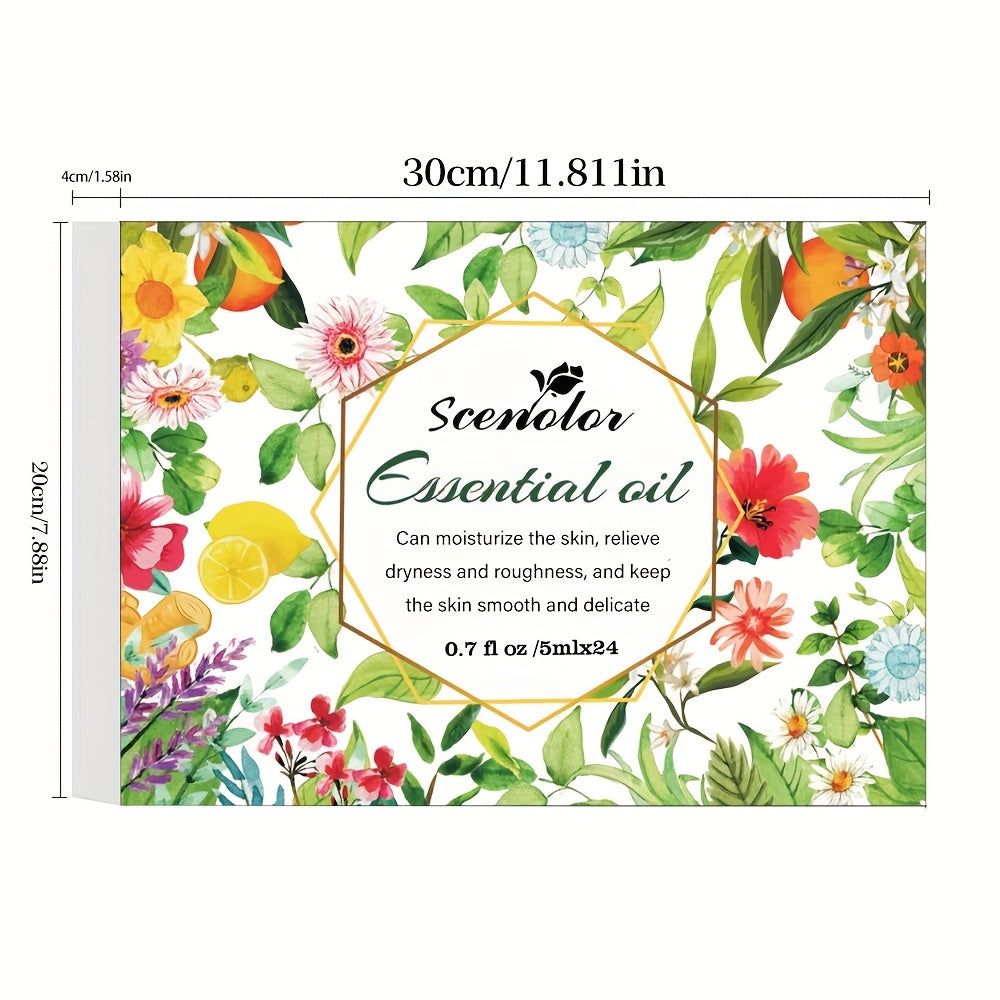 24 Piece Essential Oil Christmas Gift Set For Diffuser