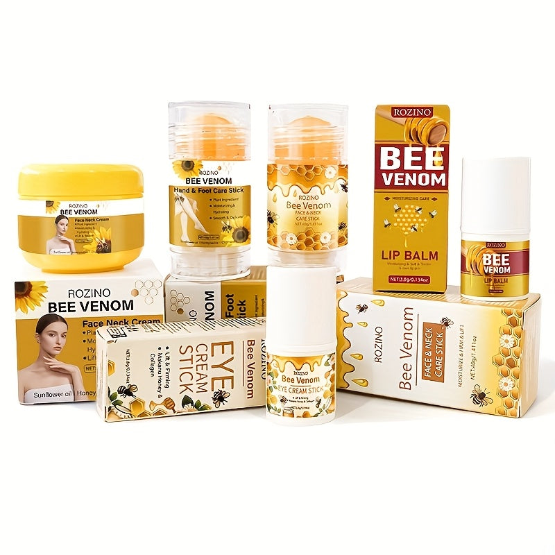 Bee Venom Skin Care Set for Face Lips Neck Hands Feet