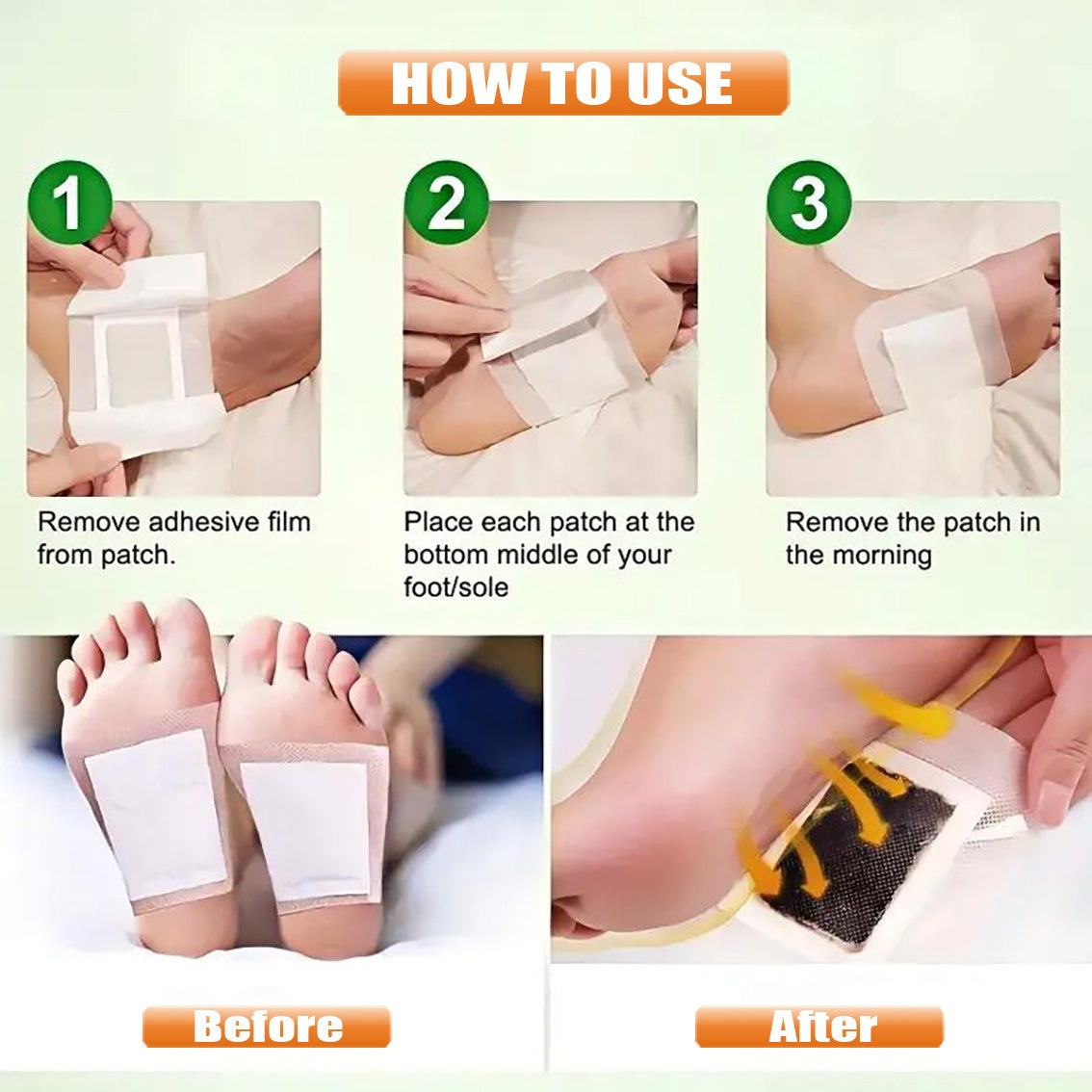 90 Pieces Deep Cleansing Foot Patch Set With Bamboo Vinegar And Ginger Powder