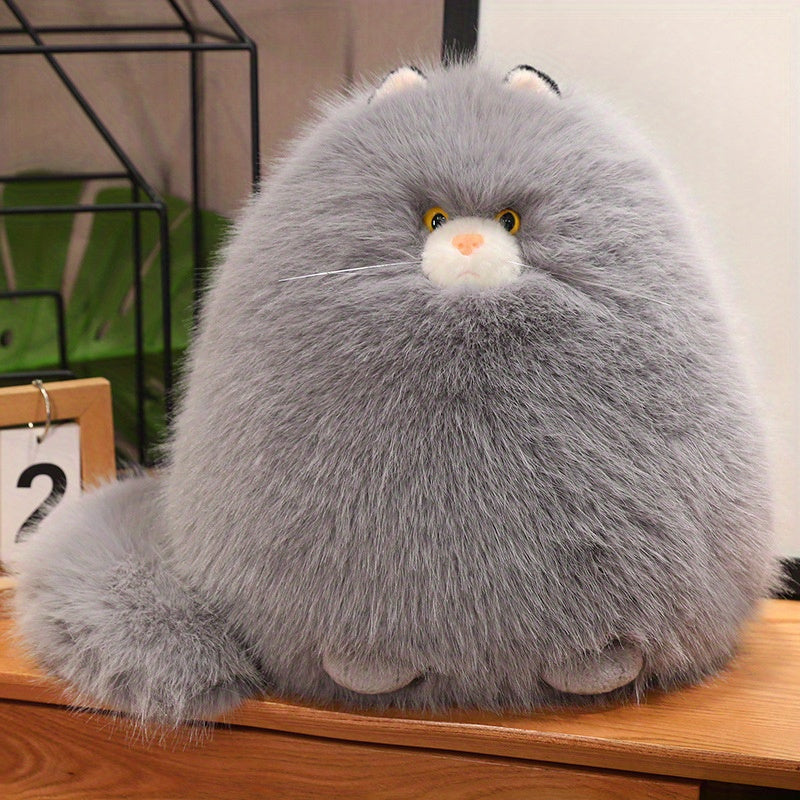 Cute Fluffy Cat Plush Pillow Hand Washable For Sleeping