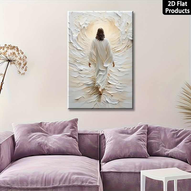 Jesus Walking On Water Wood Framed Canvas Wall Art Gift