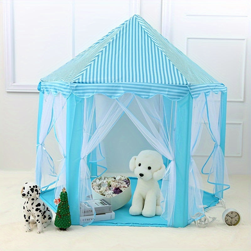 Princess Girls Castle Play Tent With Star Lights 55x53in