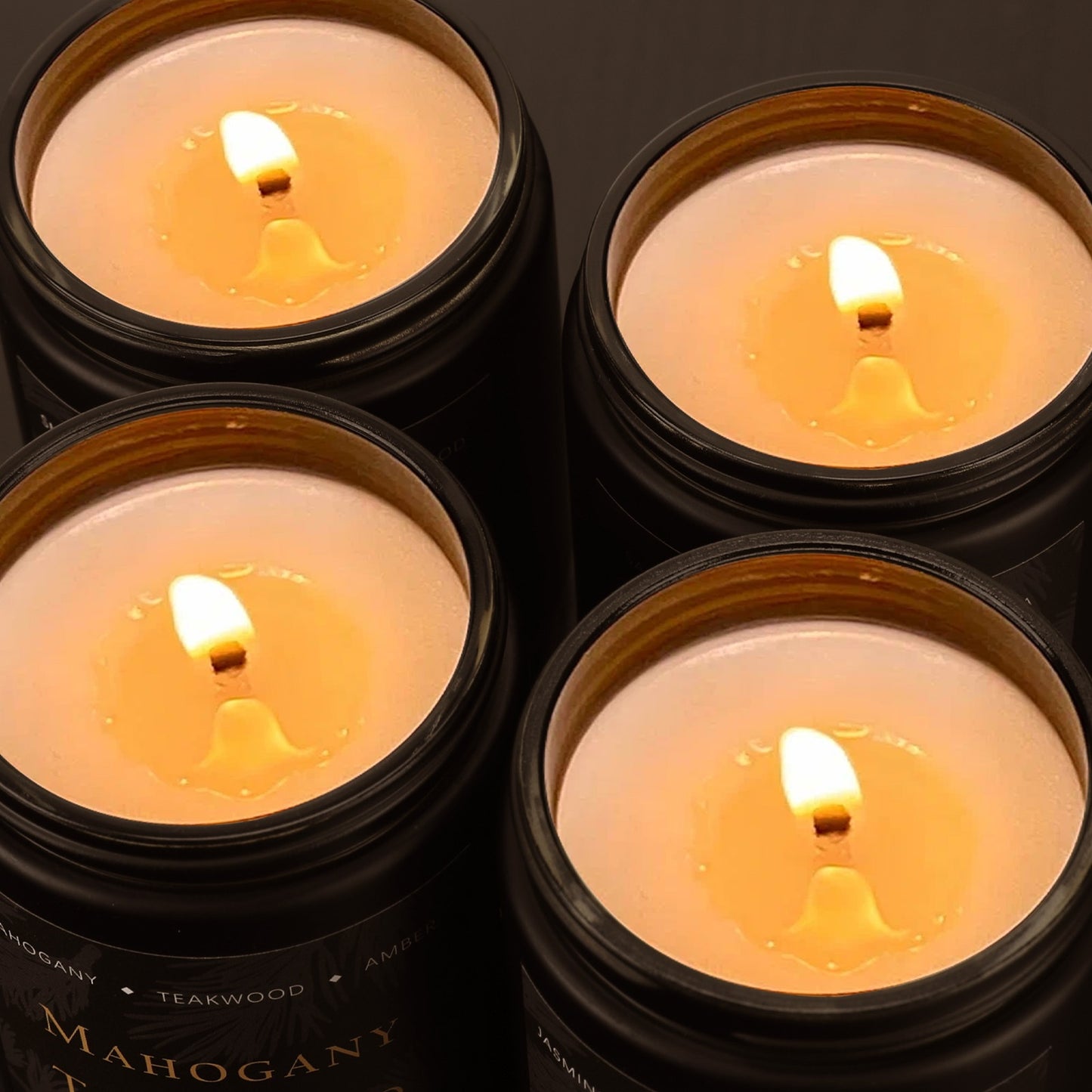 Scented Candle Set For Men Soy Wax Sandalwood Gift Set