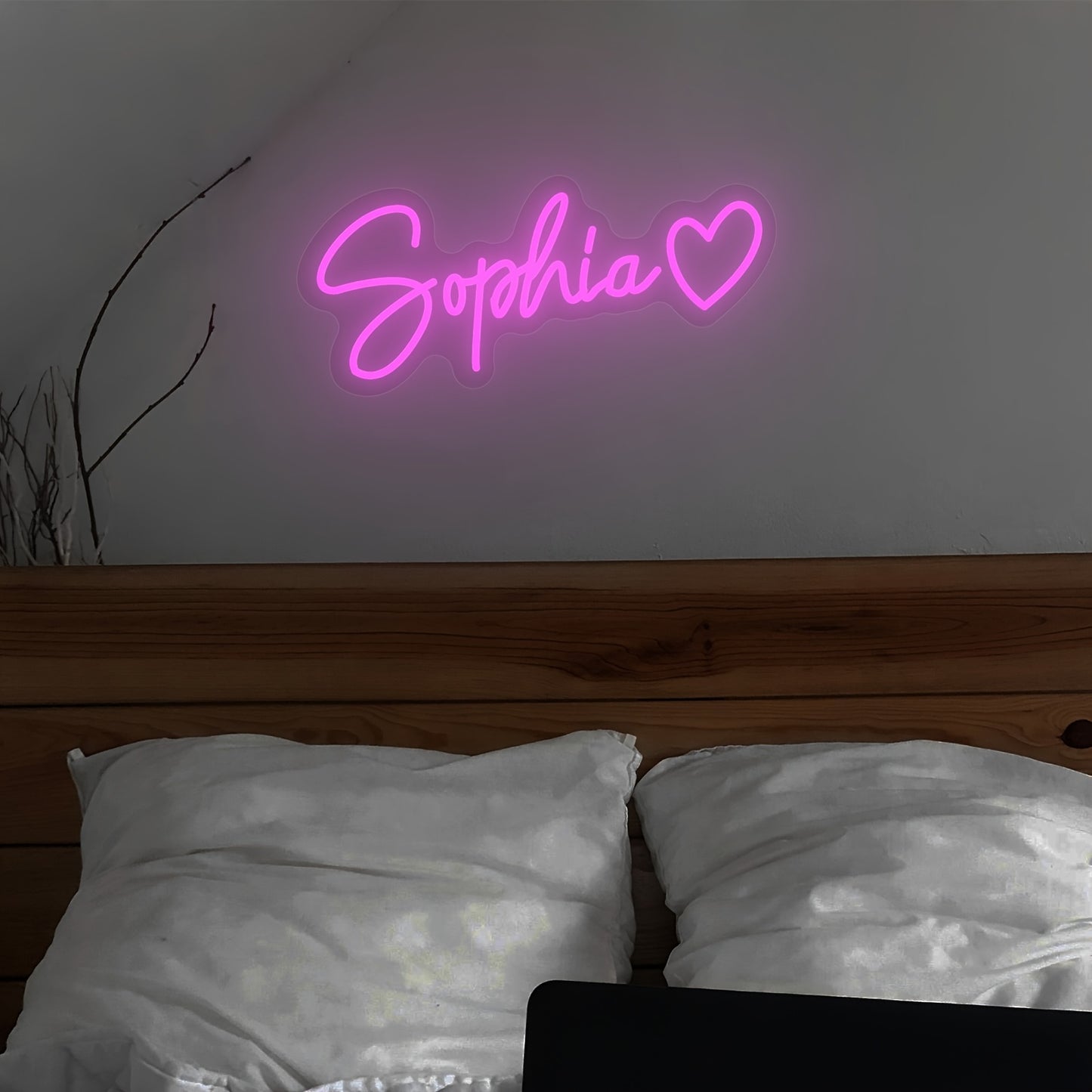Custom Heart Shaped LED Neon Light USB Wall Mount Decor