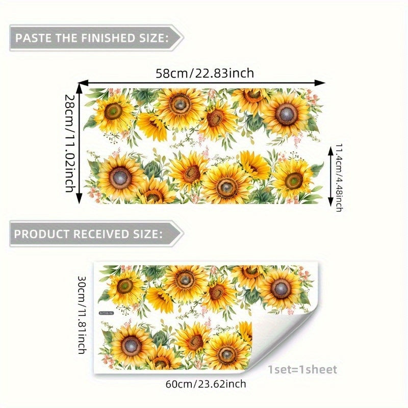 Double Sided Sunflower Glass Sticker PVC Static Cling