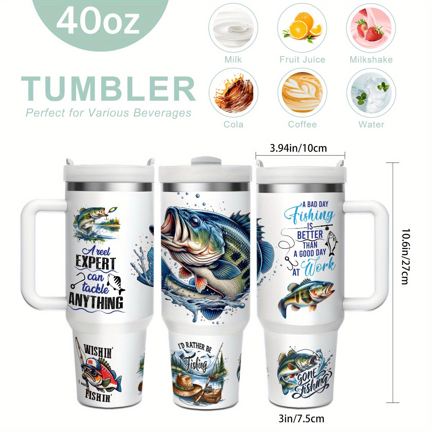 40oz Stainless Steel Vacuum Insulated Bottle With Handle