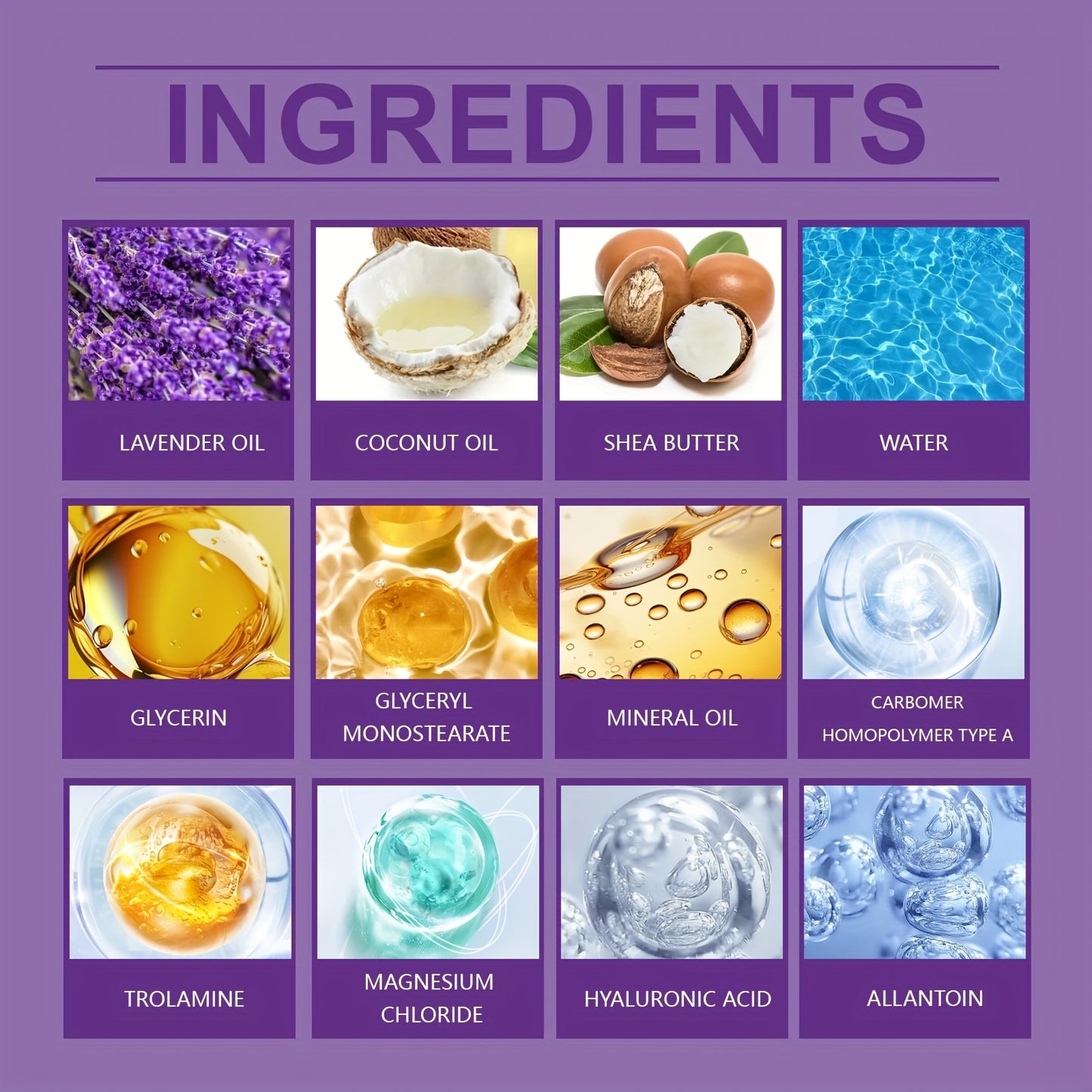 Buy One, Get One Free Promotion Pack: Body Massage Magnesium Cream, Long-lasting Moisturizing Lavender Body Cream, Contains Plant-based Squalane, Muscle Moisturizing Formula Designed For Athletes And The Elderly, Perfect Hall