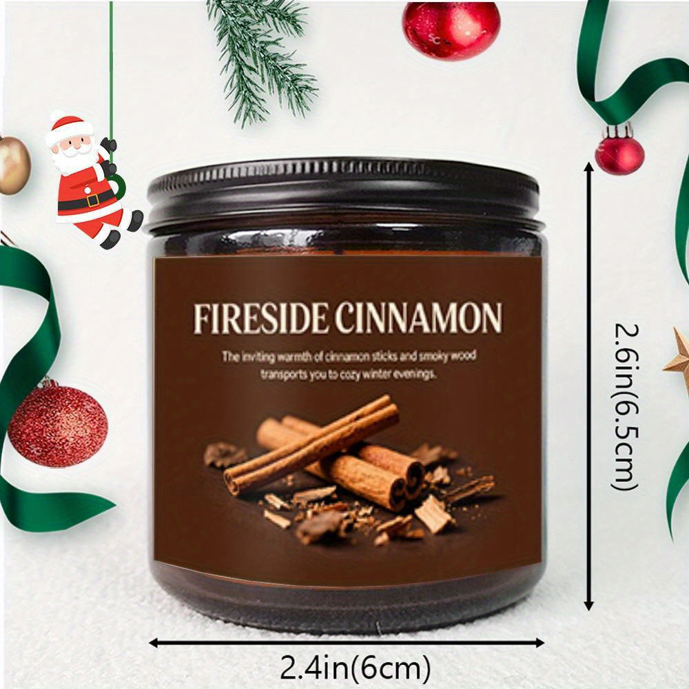 Lavender Scented Fireside Cinnamon Candle Glass Jar