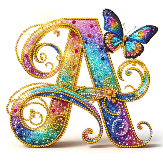 1pc Vibrant Alphabet Painting Kit- 5D Acrylic Art with Irregular Shaped Diamonds, Colorful Wall Decor Home, Beginner-Friendly, Canvas Material, Home Decor ArtVibrant Alphabet DesignAcrylic Art, Art