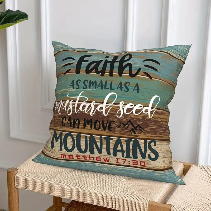 4 Pack Bible Verse Pillow Covers 17.7x17.7 Inch Quotes