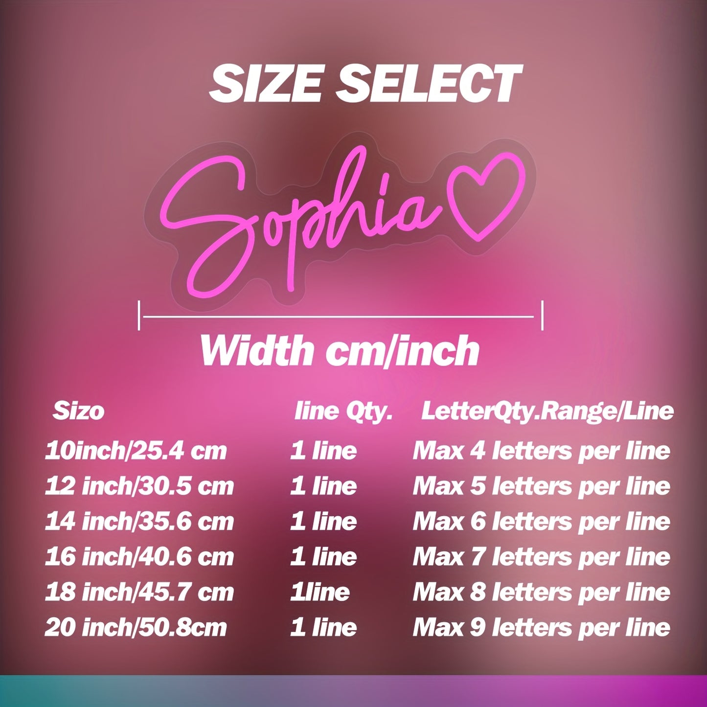 Custom Heart Shaped LED Neon Light USB Wall Mount Decor