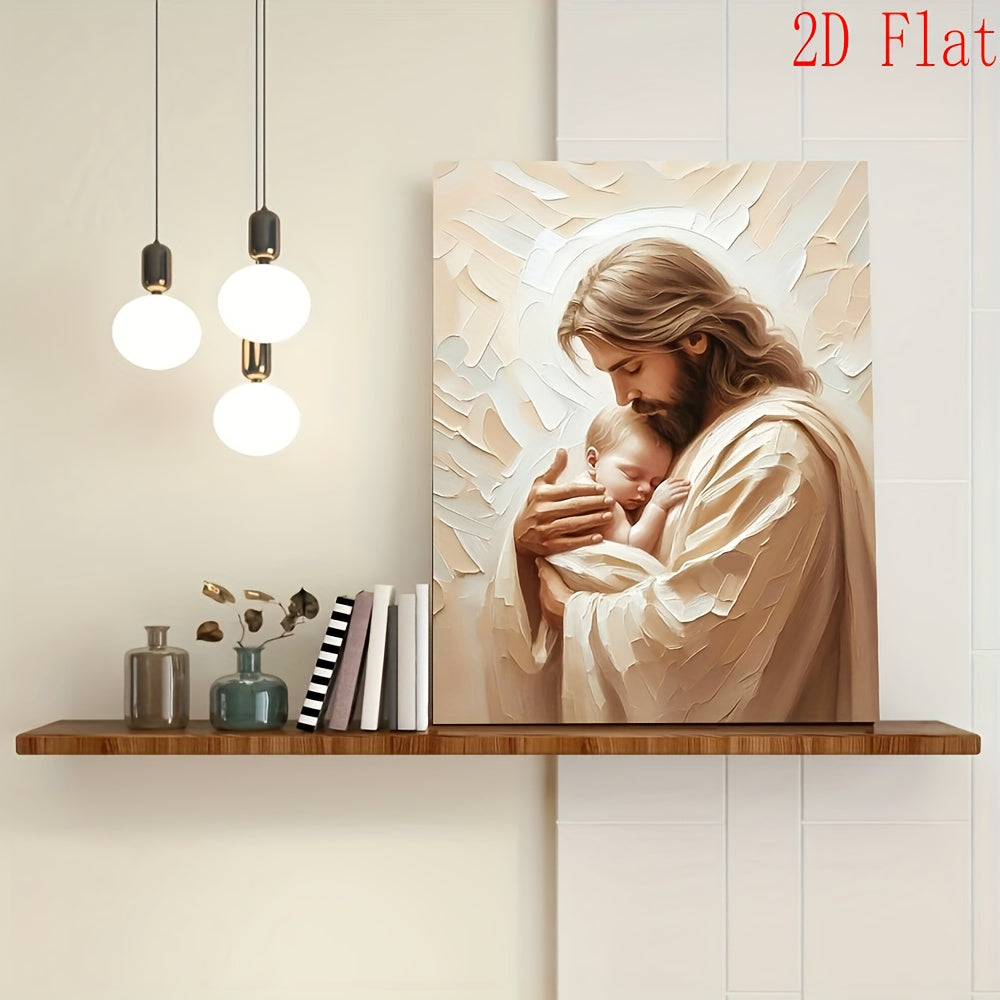 Serene Embrace Christian Canvas Wall Art Jesus With Youth