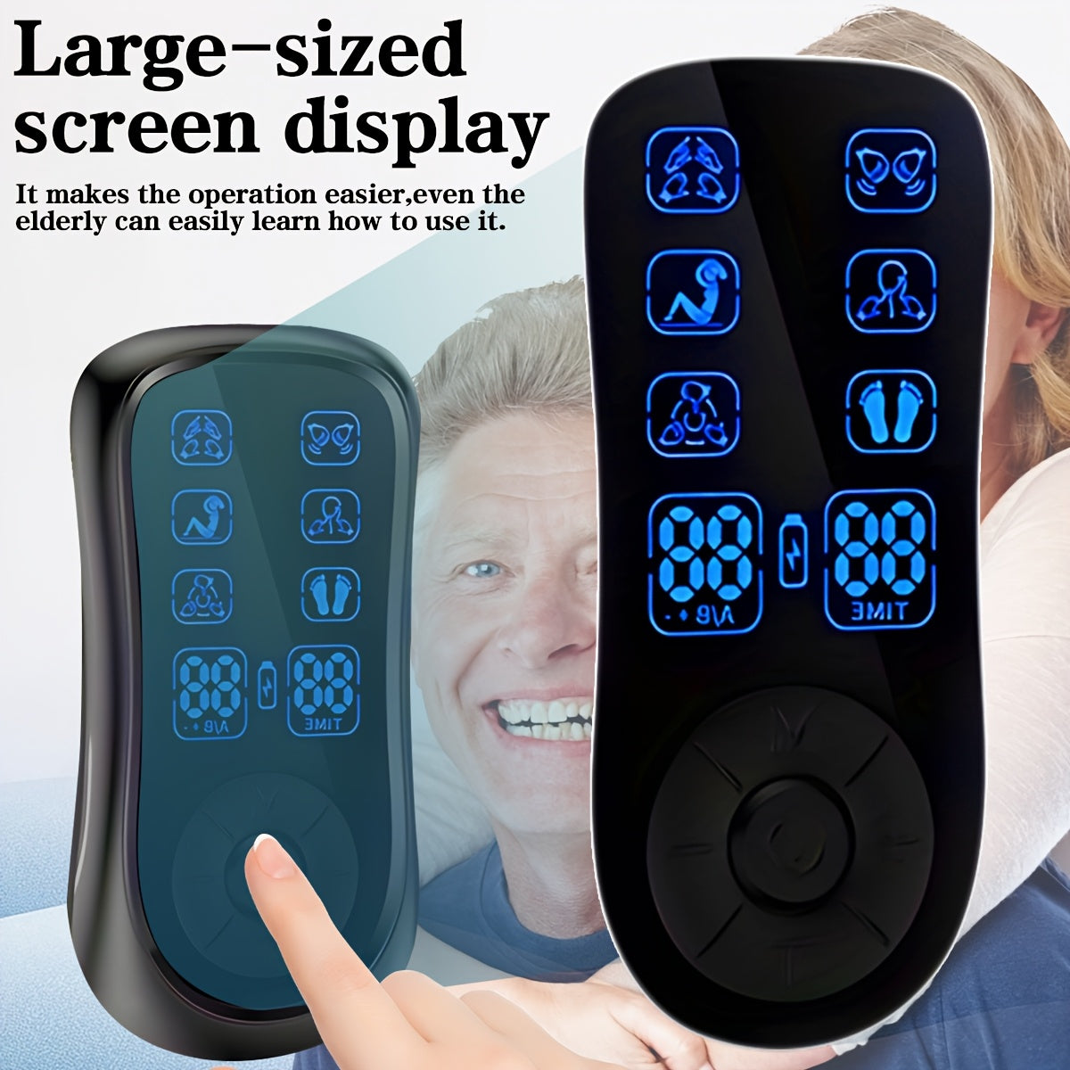 Dual Channel TENS EMS Unit With 8 Pads For Back Relief