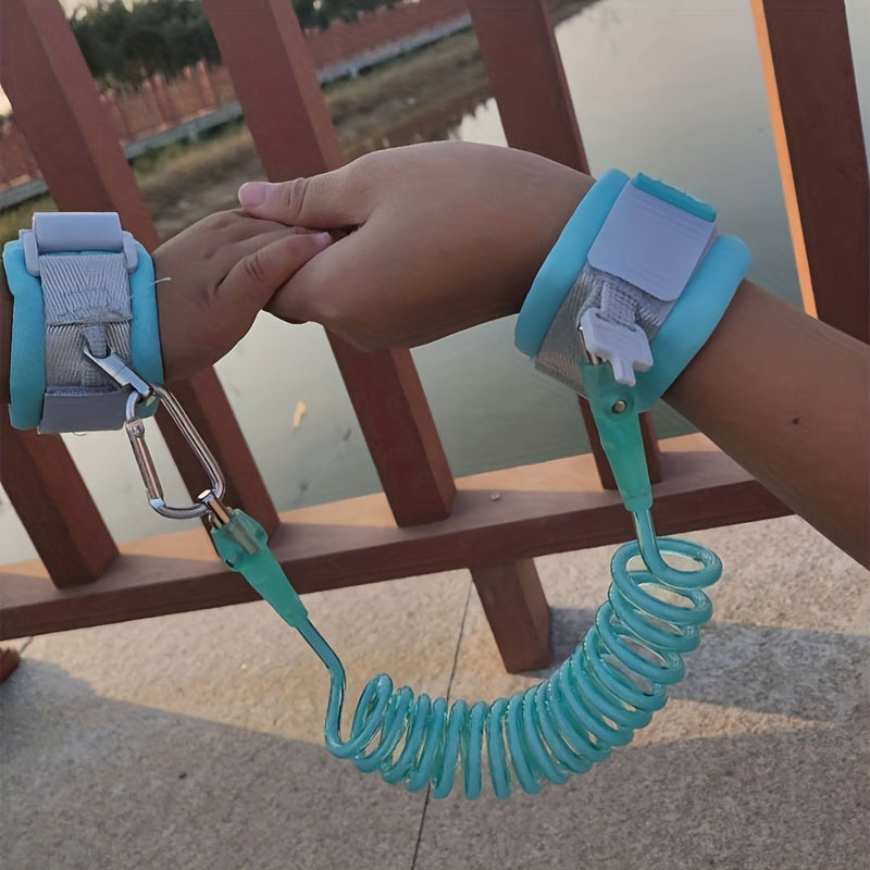 Adjustable Child Anti Lost Wrist Link Rope Band Blue Green