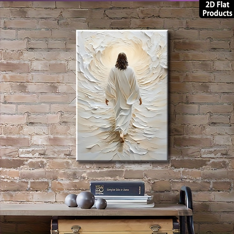 Jesus Walking On Water Wood Framed Canvas Wall Art Gift