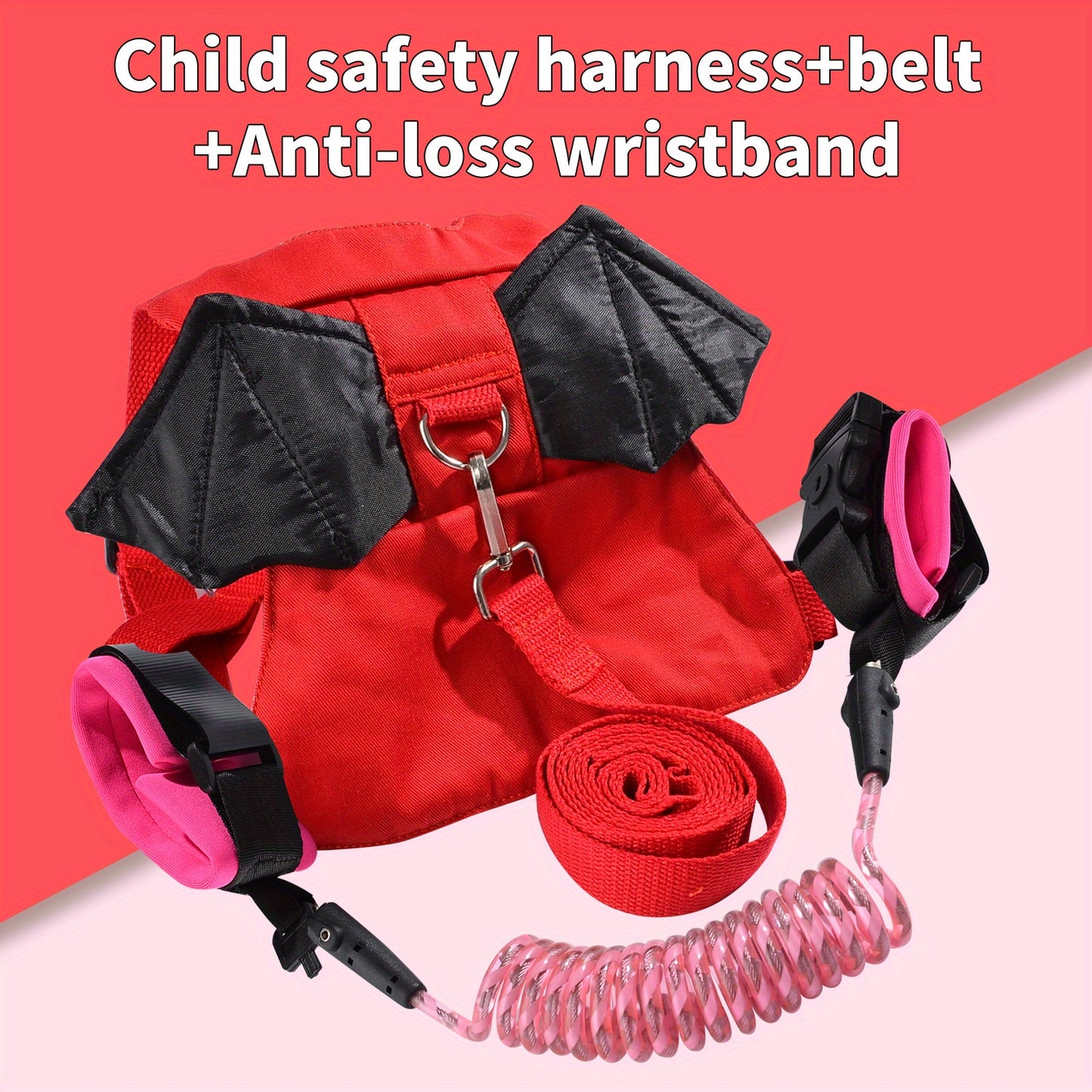 Child Safety Backpack Wristband Key Lock Adjustable Straps