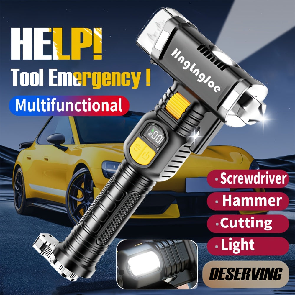 Portable Car Safety Hammer With Led Flashlight Usb