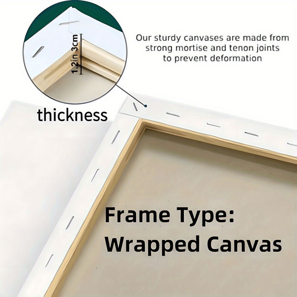 Angel Wings Wall Art Embedded Wood Frame Canvas Modern Decor