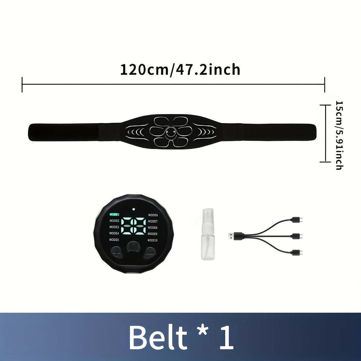 EMS Fitness And Muscle Relaxation 3pc Set For Abs Arms Legs