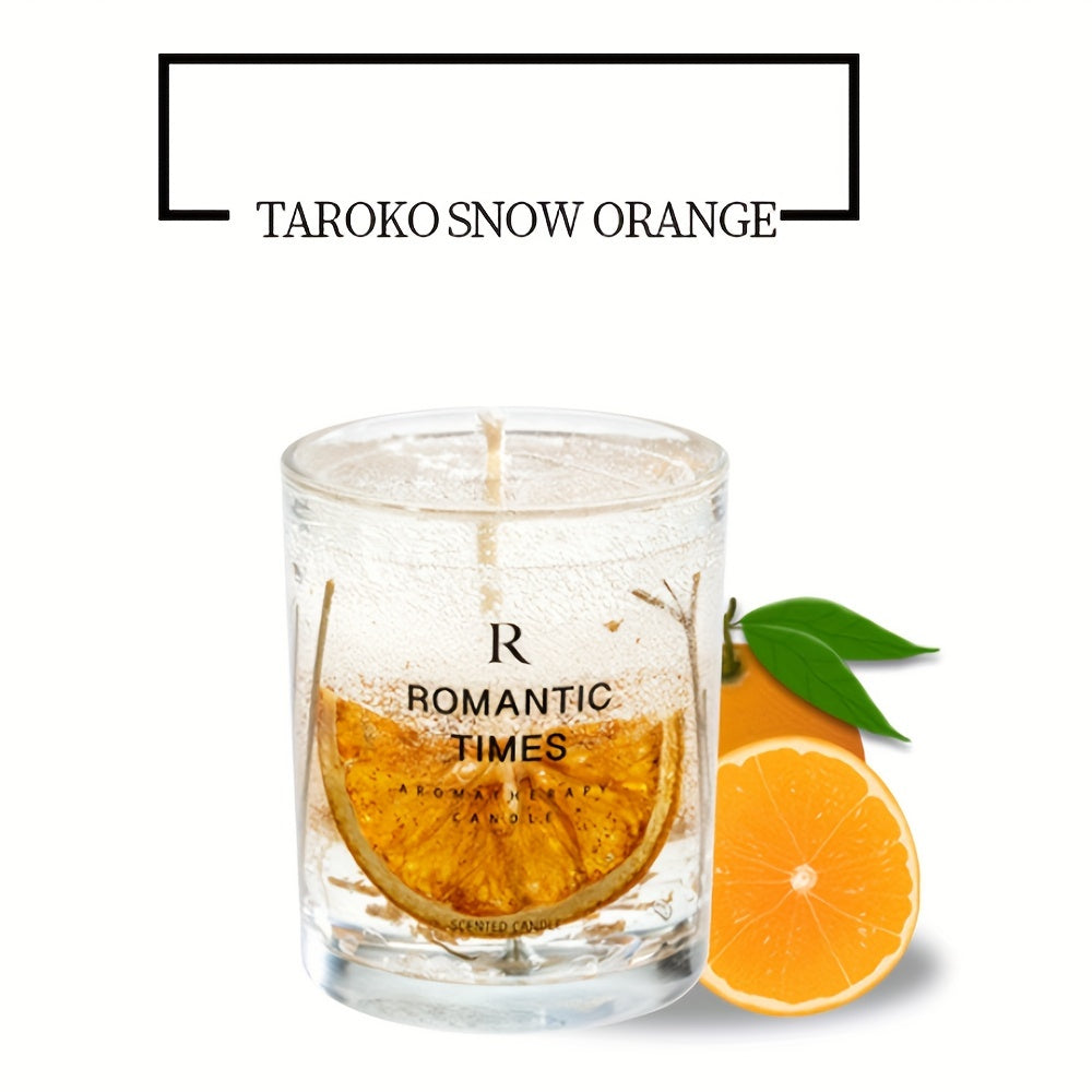 Romantic Times Floral Scented Soy Candle With Real Flowers