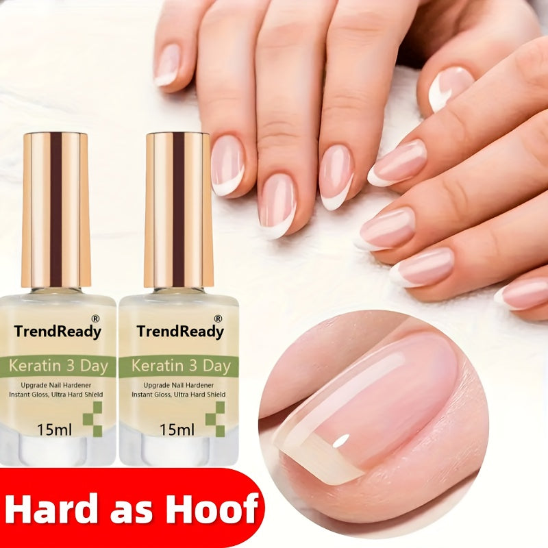 2 Bottles Nail Hardener Extra Strong Jelly Nude For Nails