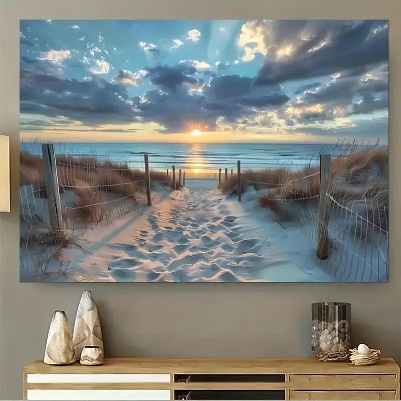 Nordic Modern Canvas Art With Wooden Frame For Living Room