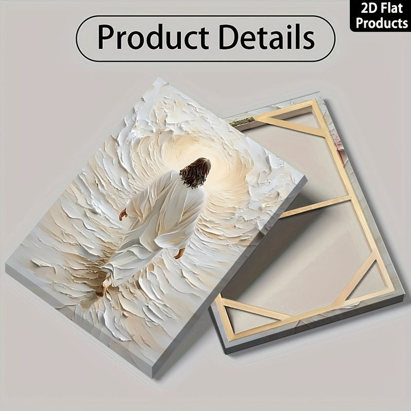 Jesus Walking On Water Wood Framed Canvas Wall Art Gift