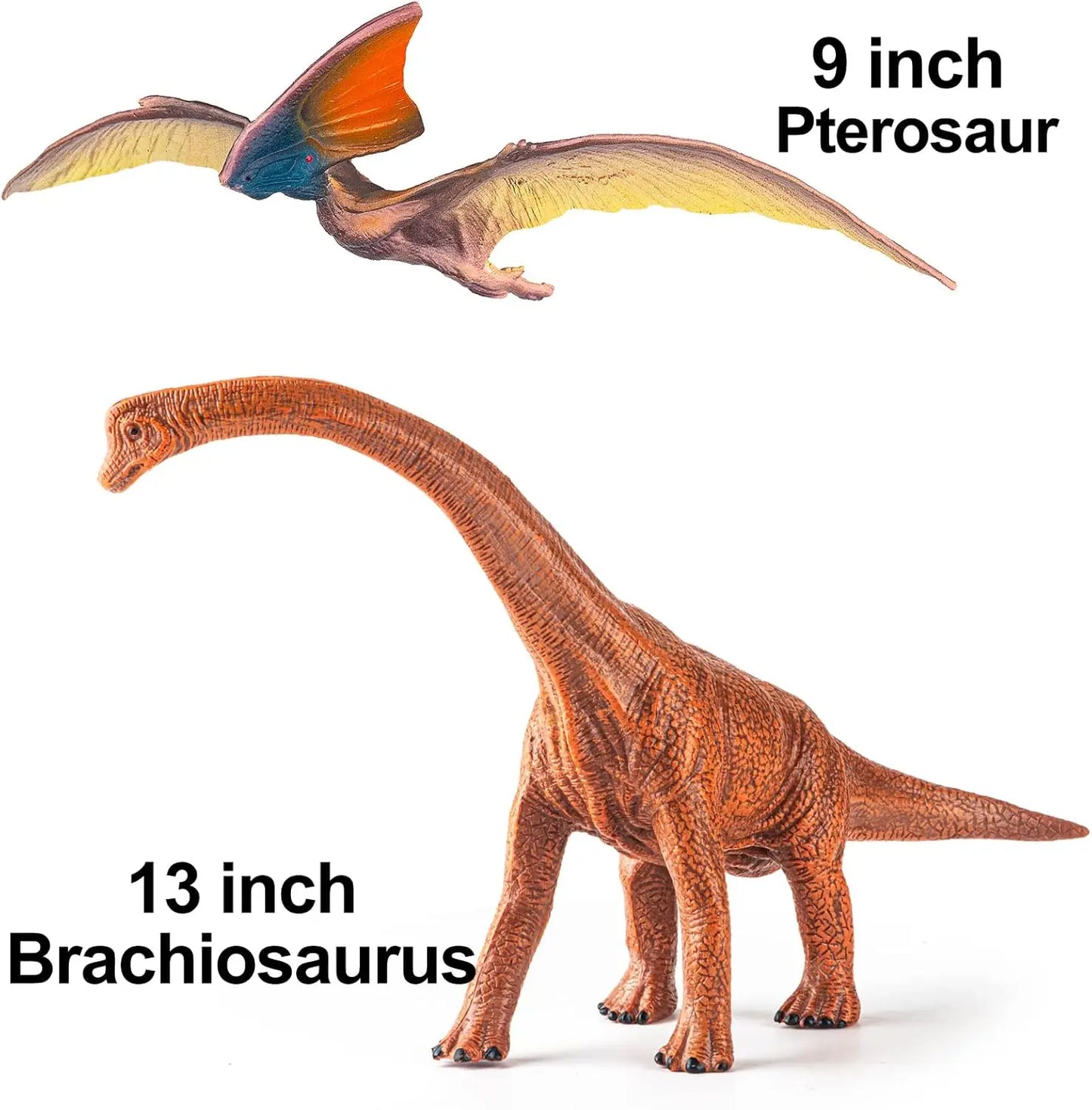 6 Pack Big Dinosaur Toys Set Realistic T Rex Carnotaurus Velociraptor Mosasaurus