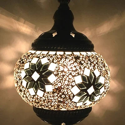 Newest E14 Hand-inlaid Glass Mosaic Bedroom Living Room Decorative Table Lamps of Mediterranean Style Turkish Lamps