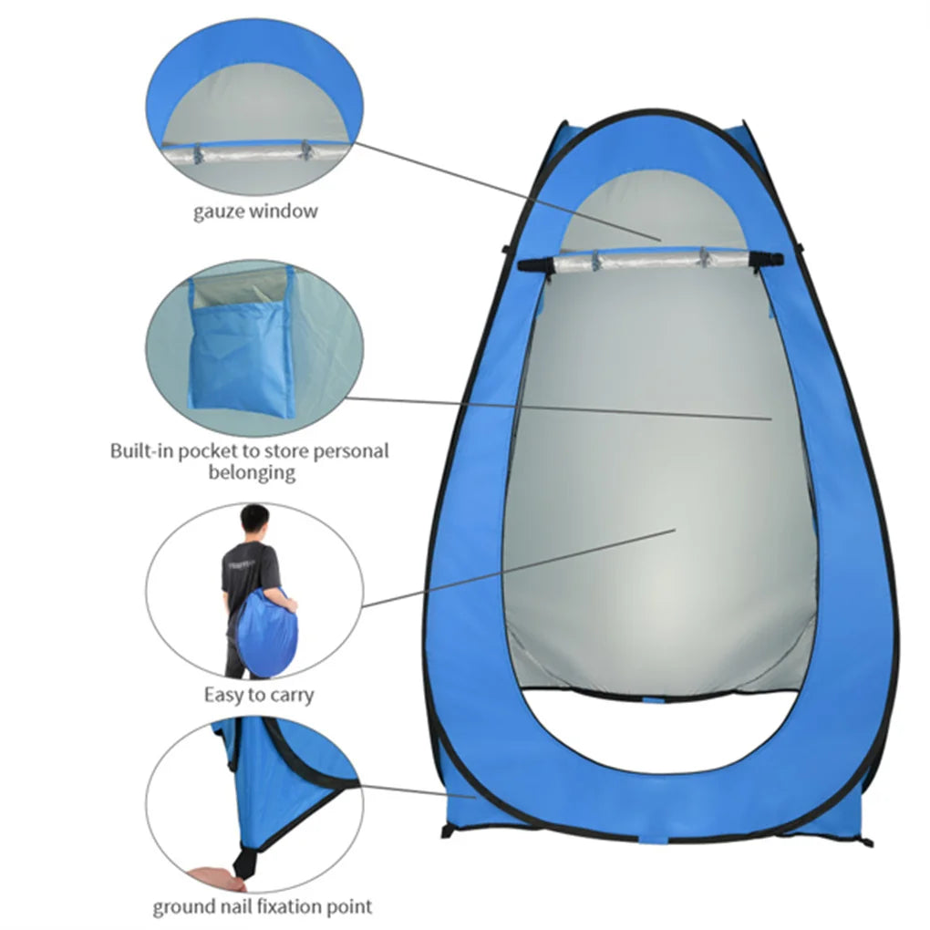 1-2 Person Portable Pop Up Toilet Shower Tent Changing Room Dressing Tent Camping Shelter Toilet Tent for Camping Hiking Beach